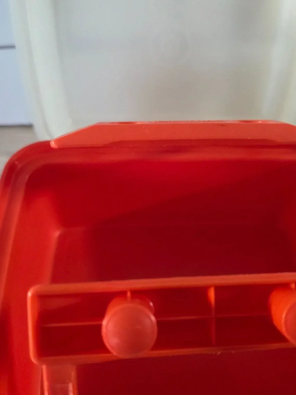 Vintage 1980s Tupperware Pack 'N Carry Orange lunch box Mini